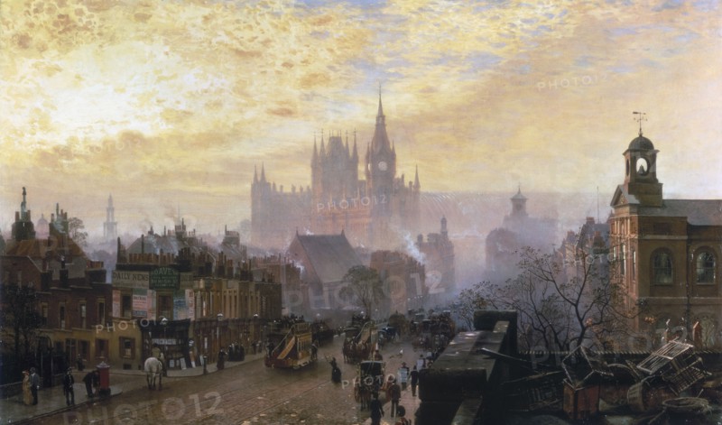 'From Pentonville Road looking West: Evening', 1884. Artist: John Scorrer O'Connor