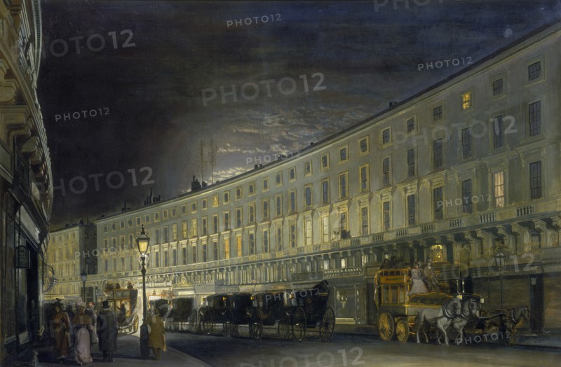 'The Regent Street Quadrant at Night', c1897.  Artist: Francis LM Forster