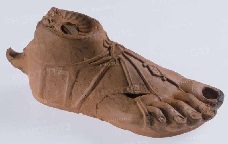 Lamp in the form of a human foot, Roman, mid-2nd century. Artist: Unknown