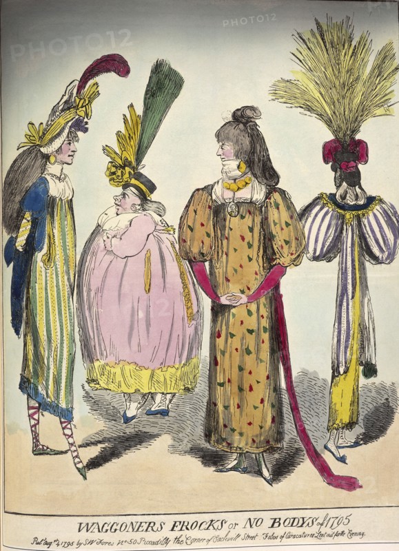 A caricature of late 18th century fashion, 1795. Artist: Unknown