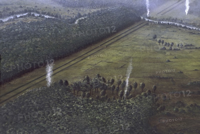 Cursus reconstruction, Middlesex. Artist: Frank Gardiner