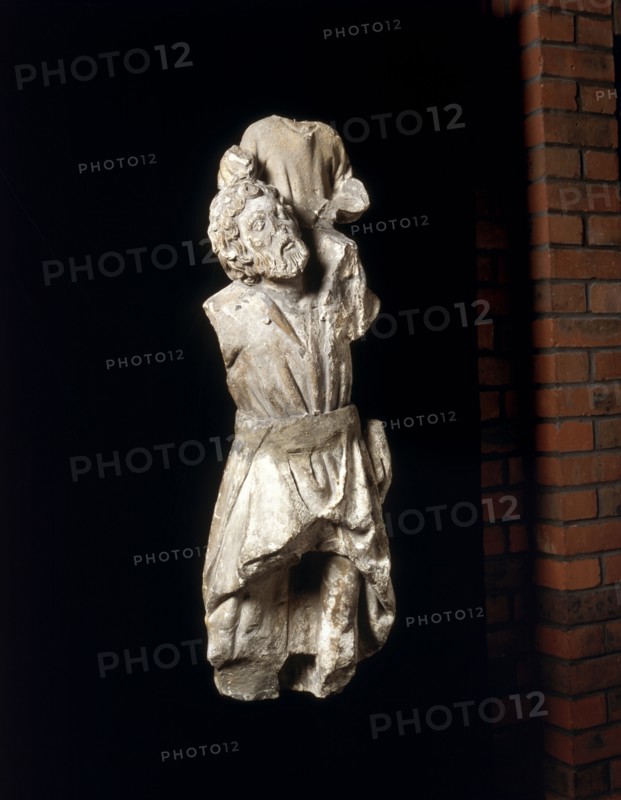 Statue of St Christopher, 14th century. Artist: Unknown