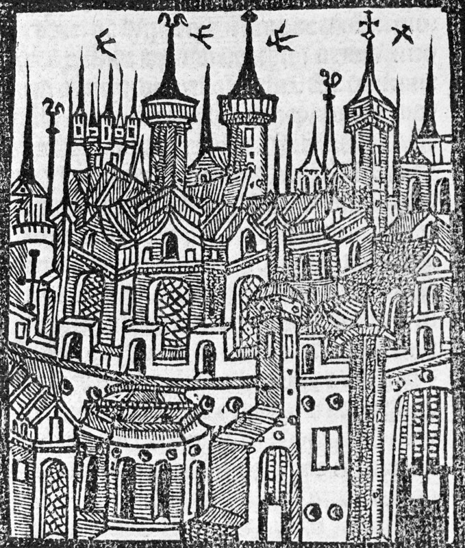 Woodcut from The Chronicle of Englonde, 1497. Artist: Wynkyn de Worde