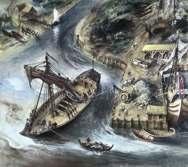 Roman ship and cargo, London, 1st-3rd century. Artist: Unknown