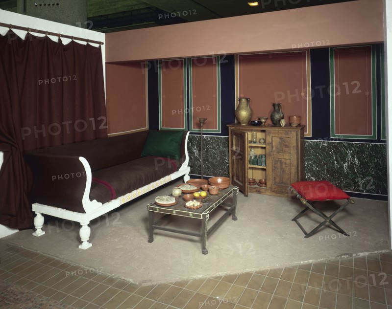 Roman dining room, c300 AD. Artist: Unknown