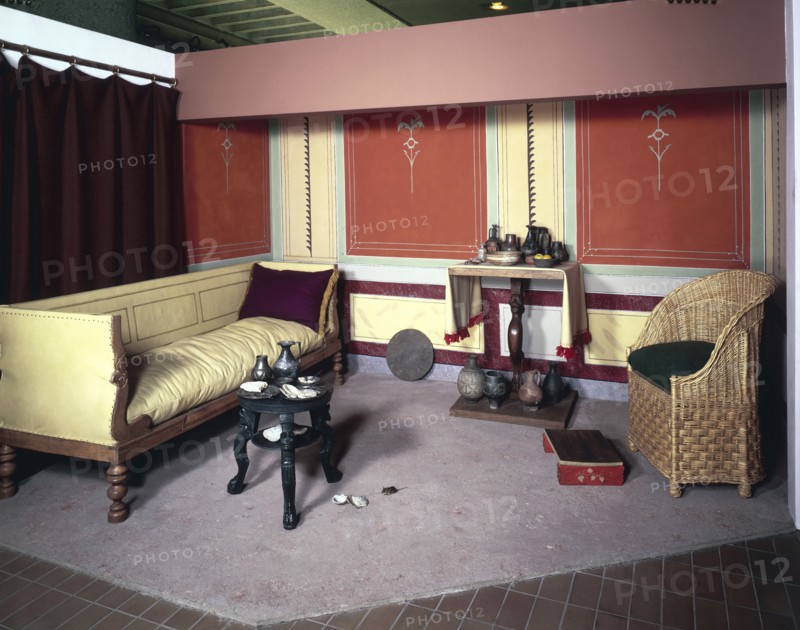 Roman sitting room, c300 AD. Artist: Unknown