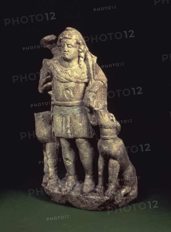 Hunting deity with a dog. Artist: Unknown