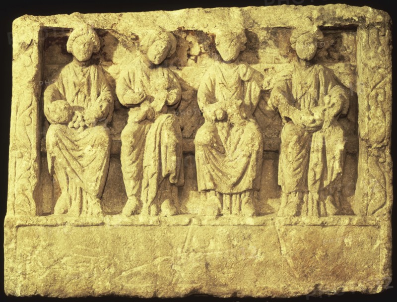 Sculpture of four mother-goddesses, Roman. Artist: Unknown