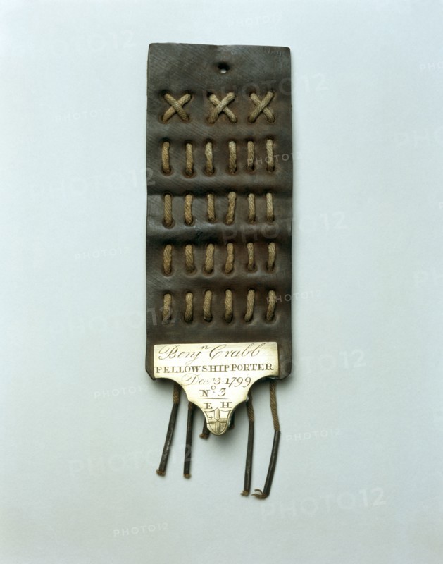 Leather porter's tally, 1799. Artist: Unknown