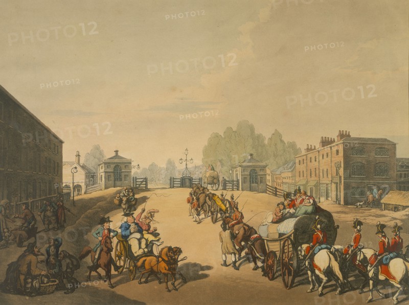 Whitechapel Turnpike, London, 1798. Artist: Thomas Rowlandson