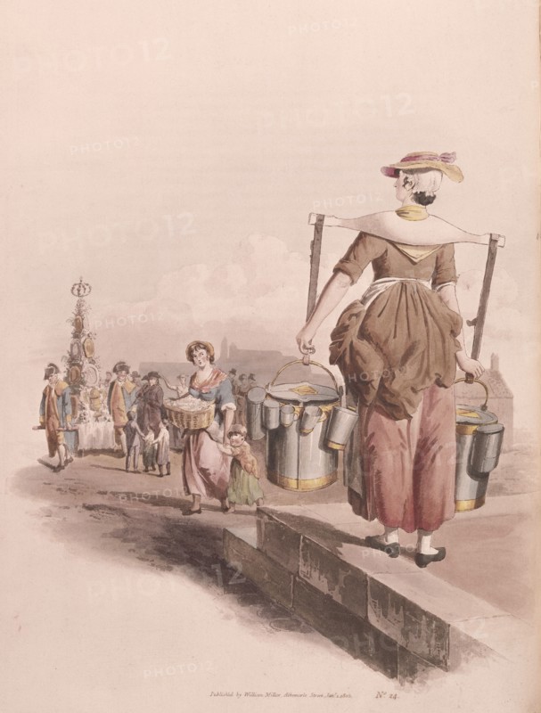 Milkmaid, 1808. Artist: William Henry Pyne