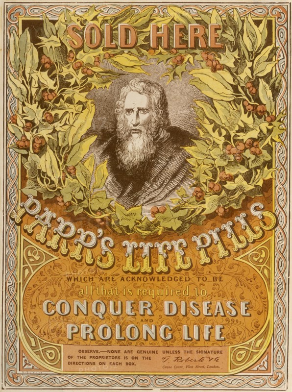 Poster advertising Parr's Life Pills, 19th century. Artist: Unknown