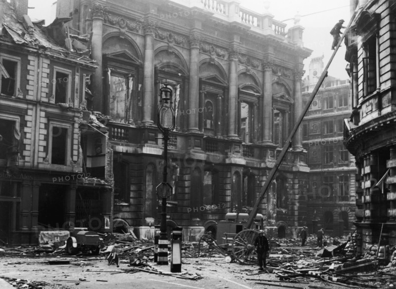 Carpenters' Hall bomb damage, London, 1941. Artist: Unknown