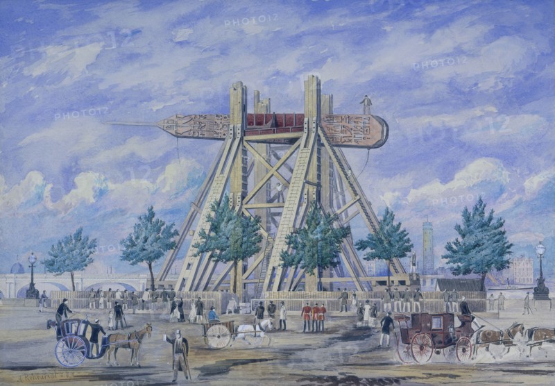 Erection of Cleopatra's Needle, 1878. Creator: Unknown.