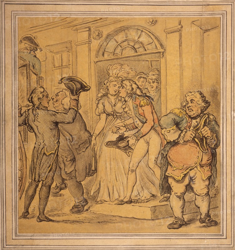 Leaving after a party, late 18th-early 19th century. Artist: Thomas Rowlandson