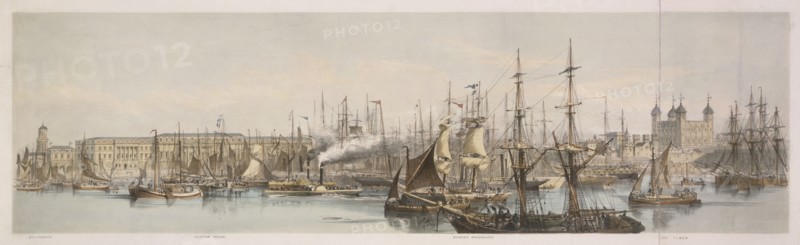Billingsgate, Custom House and the Tower of London. Artist: Unknown