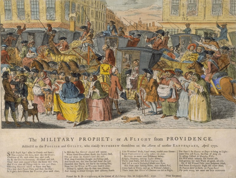 'The Military Prophet: or A Flight from Providence', 1750. Artist: Unknown