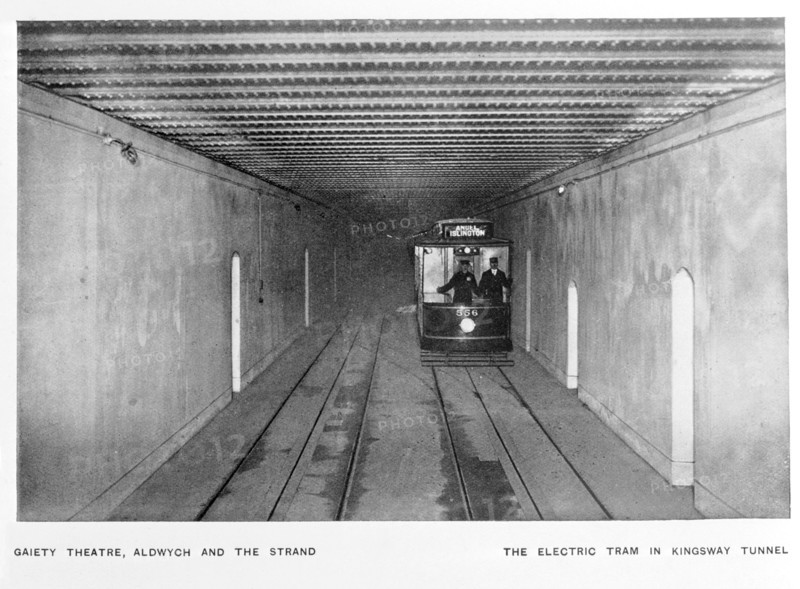 The electric tram in Kingsway Tunnel, London, c1900. Artist: Unknown