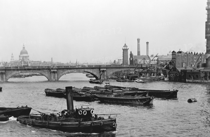 Waterloo Bridge and the South Bank, London. Artist: Unknown