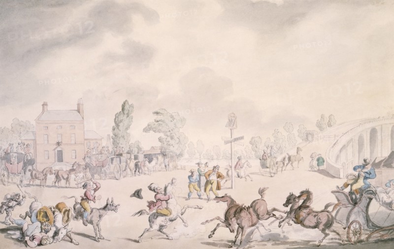 'Kew Bridge', Kew, London, 1819. Artist: Thomas Rowlandson