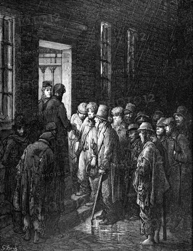 'Refuge - Applying for Admittance', 1872. Artist: Jonnard