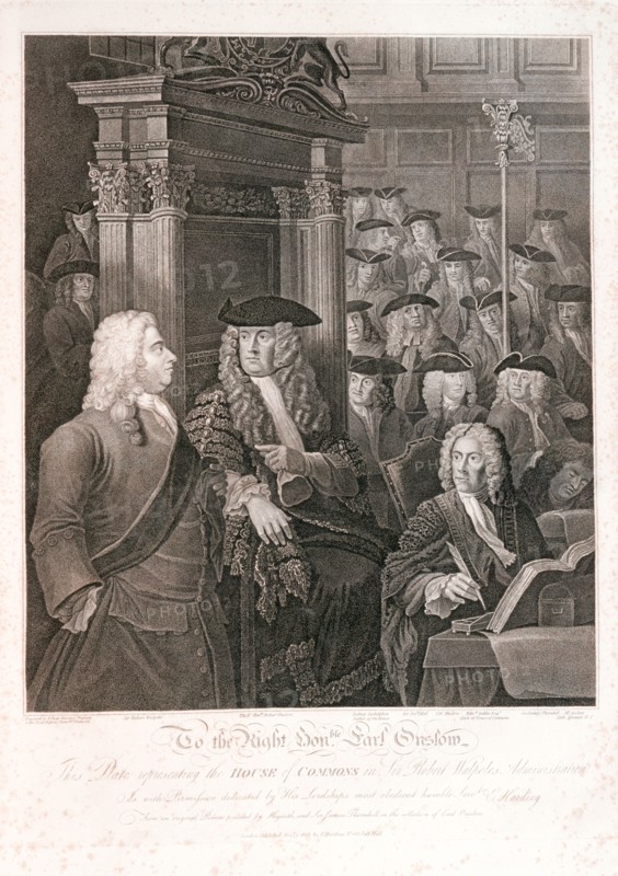 The House of Commons (in Sir Robert Walpole's Administration), 18th century. Artist: A Fogg