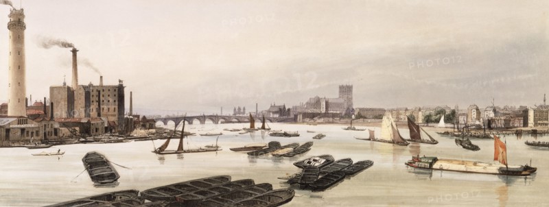 Westminster from Waterloo Bridge, London. Artist: TS Bays