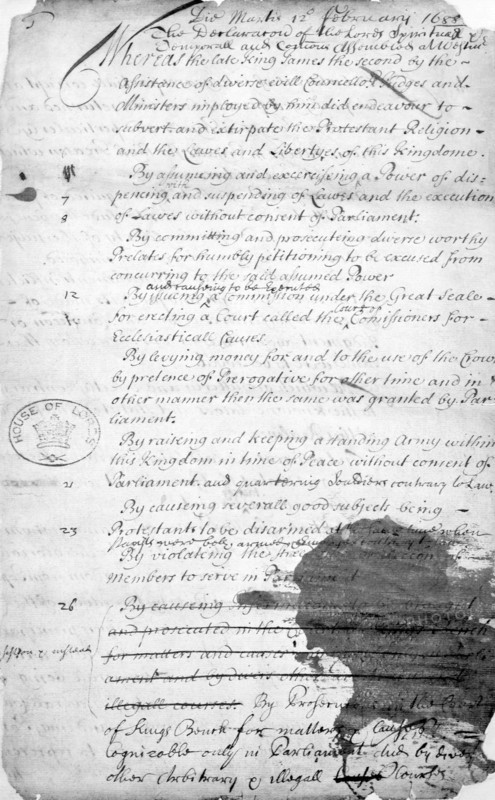 Protestant Statement, 1688. Artist: Unknown