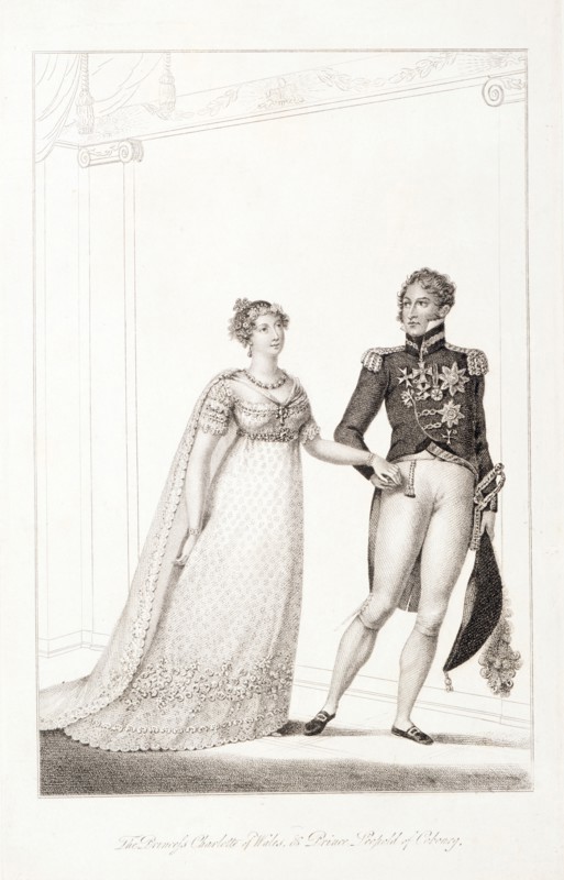 Princess Charlotte and Prince Leopold after their wedding on 2nd May, 1816. Artist: Unknown