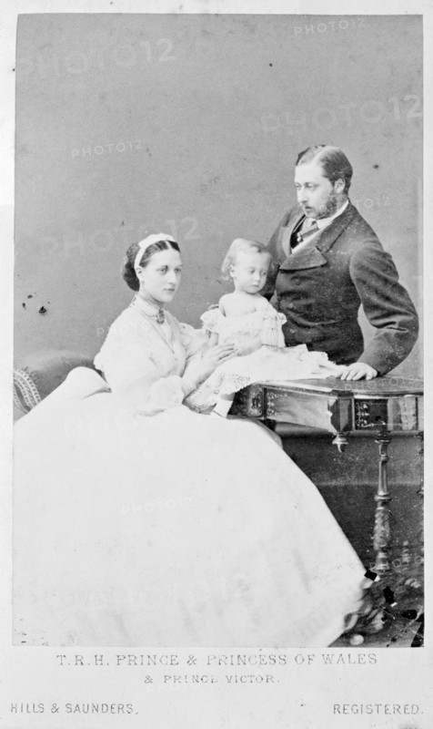 The Prince and Princess of Wales with Prince Albert Victor, 1865. Artist: Unknown