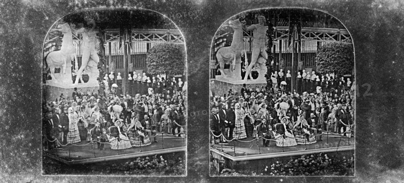 Napolean III visits Crystal Palace on 20th April, 1855. Artist: Unknown