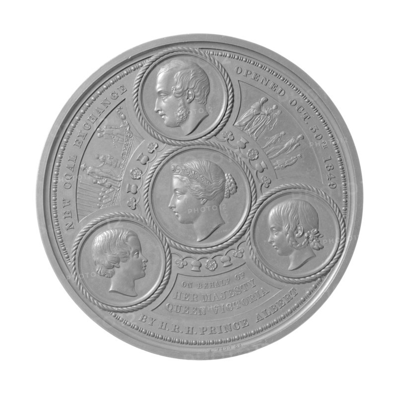 Medallion commemorating the opening of the Coal Exchange, 1849. Artist: Unknown