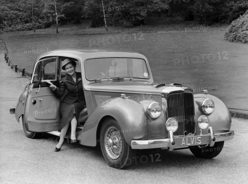 Woman in a 1954 Alvis 3 litre TC 21, (late 1950s?). Artist: Unknown