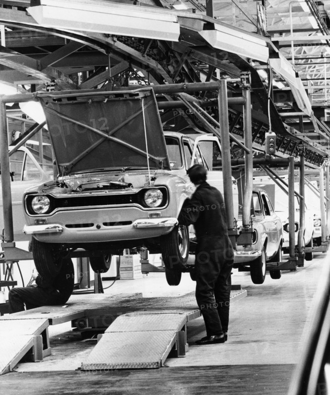 Ford Escort production line, 1973. Artist: Unknown