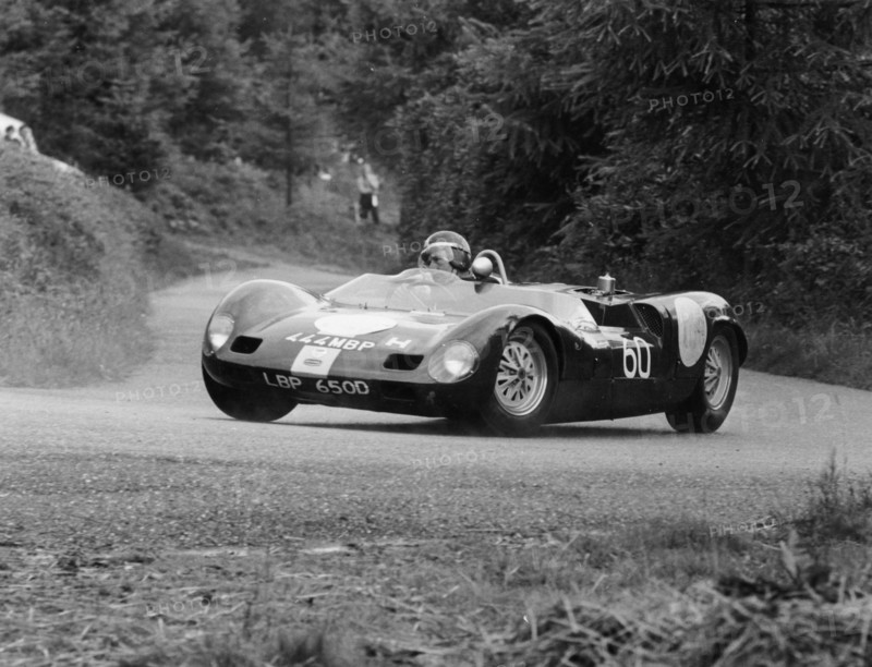 John Barnes in the Wiscombe Hill Climb, Devon, July 1966. Artist: Unknown