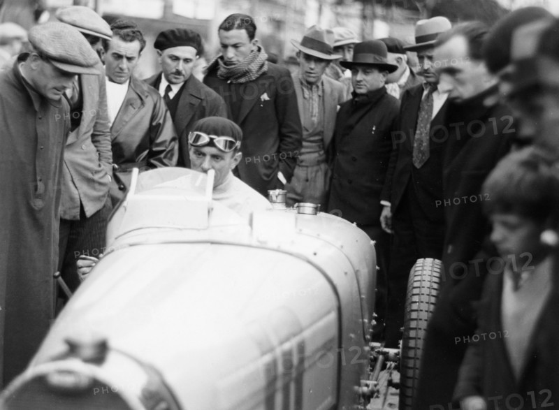 Achille Varzi in a Bugatti T51, winner of the Monaco Grand Prix, 1933. Artist: Unknown