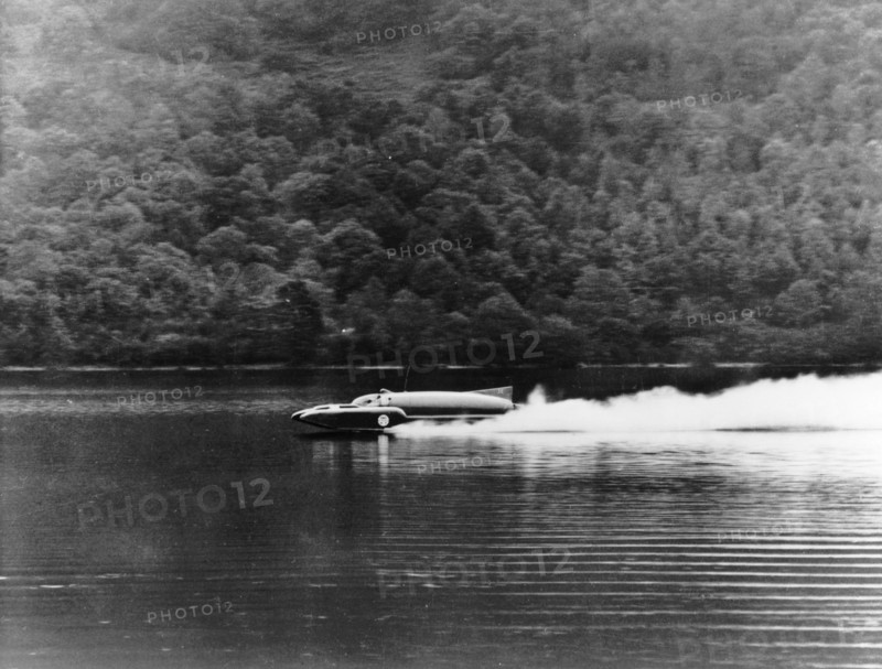 Bluebird on Coniston Water, Cumbria, November 1958. Artist: Unknown