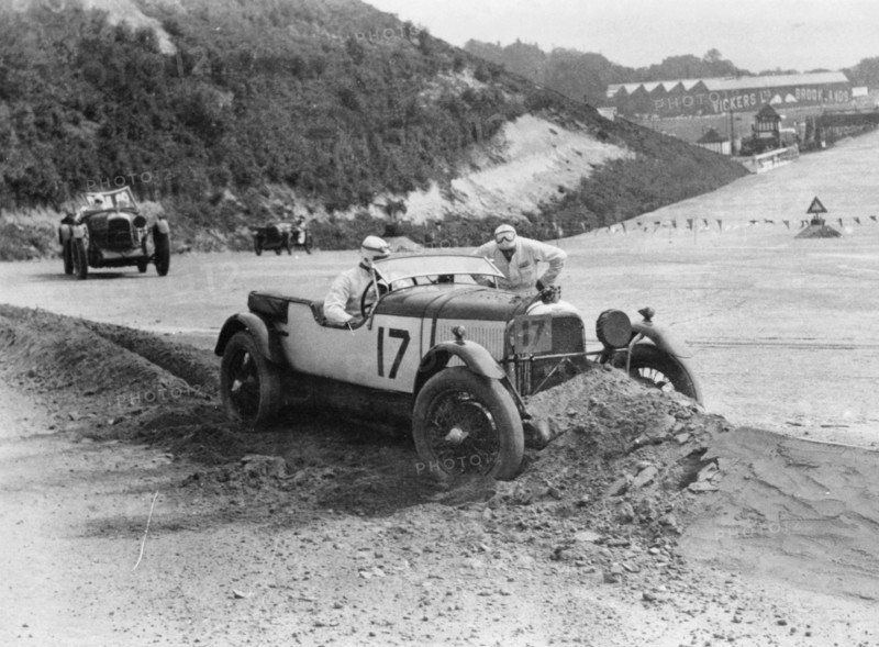 1929 Lagonda 2 litre, Brooklands, Surrey, (1930s?). Artist: Unknown