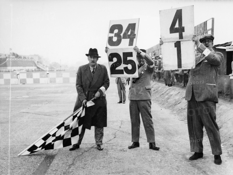 Brooklands Officials, including Major Bale, Brooklands, Surrey. Artist: Unknown