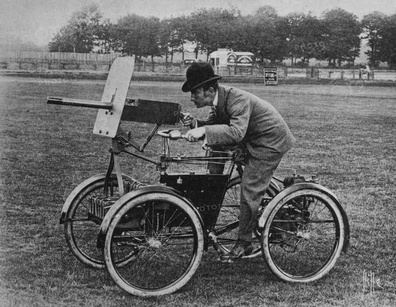 Simms 'Motor Scout' armoured quadricycle, c1899. Artist: Unknown