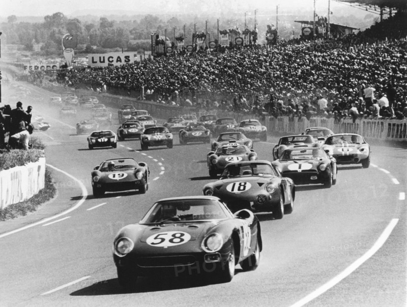 Start of the Le Mans 24 Hours, France, 1964. Artist: Unknown