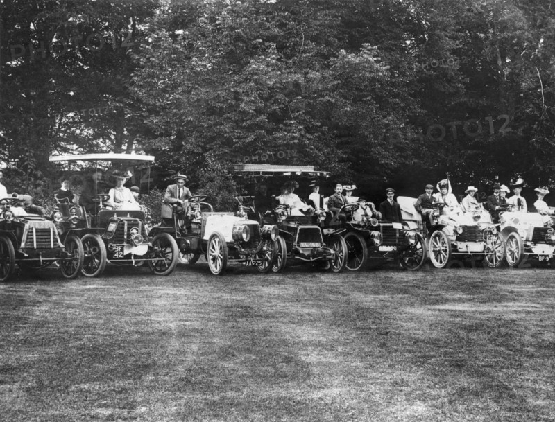 An early motor meet, (c1900s?). Artist: Unknown