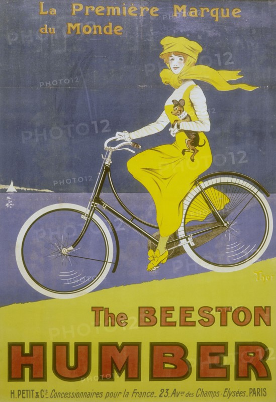 Poster advertising Humber bicycles, late 19th-early 20th century. Artist: Unknown