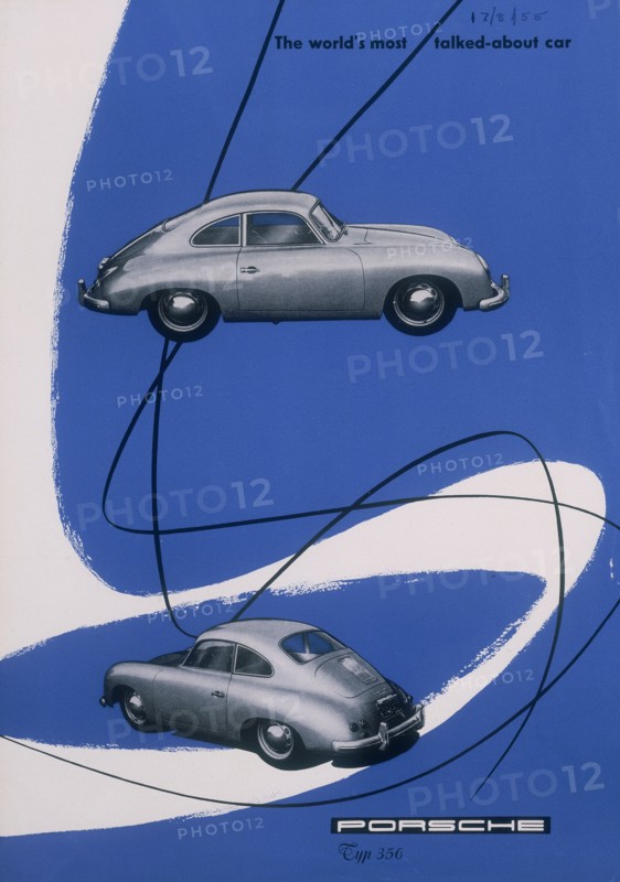 Poster advertising the Porsche 356, 1955. Artist: Unknown