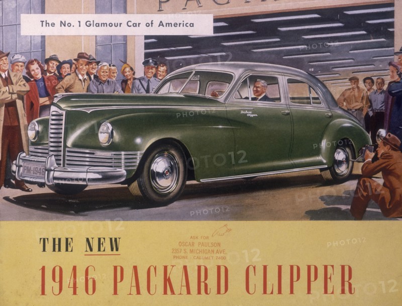 Poster advertising a Packard Clipper, 1946. Artist: Unknown