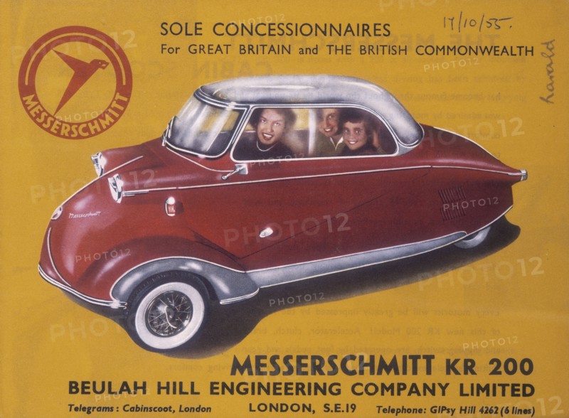 Poster advertising a Messerschmitt KR 200, 1955. Creator: Unknown.