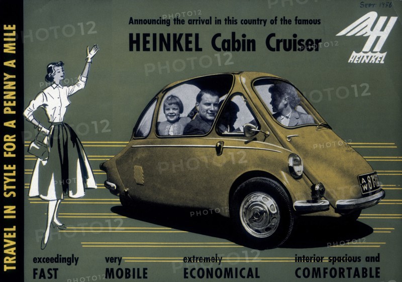 Poster advertising a Heinkel Cabin Cruiser, 1956. Artist: Unknown