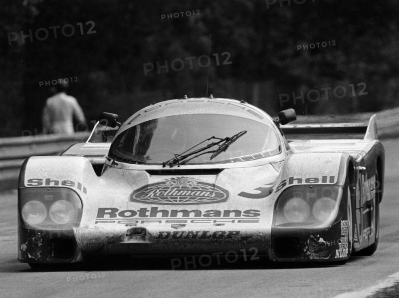 Porsche 956 on its way to winning the Le Mans 24 Hour Race, France, 1983. Artist: Unknown