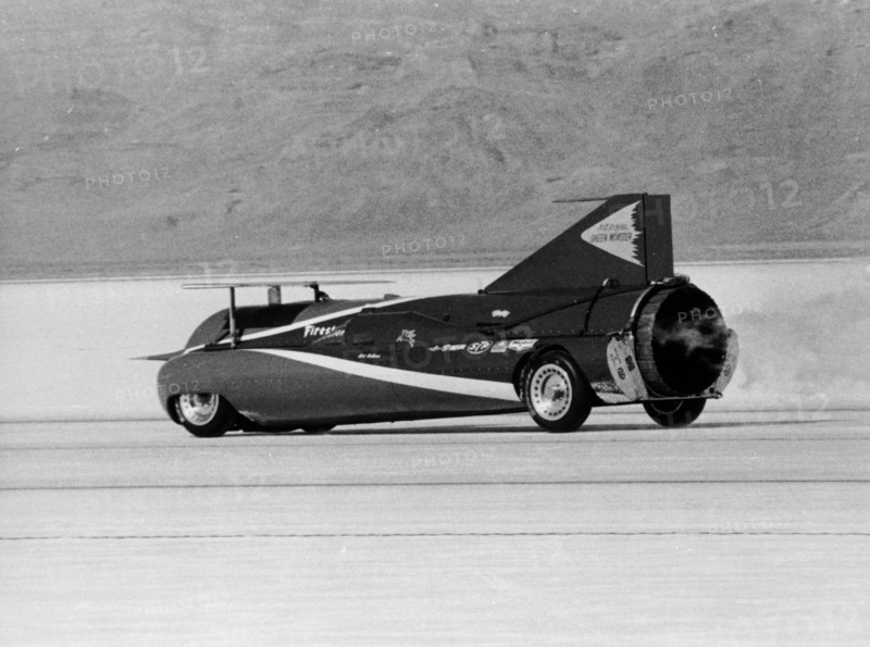 Art Arfons' 'Green Monster' Land Speed Record car, Bonneville Salt Flats, Utah, USA, c1964-c1966. Artist: Unknown