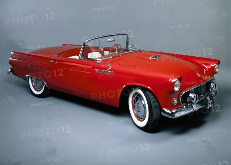A 1955 Ford Thunderbird. Artist: Unknown